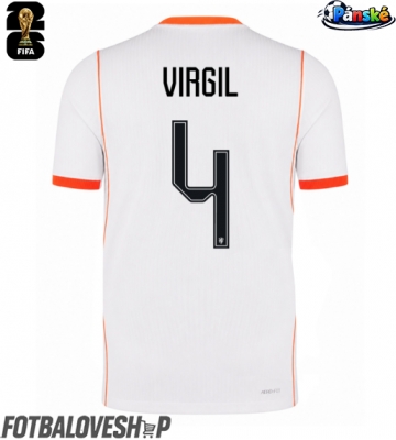 Nizozemsko Virgil van Dijk #4 Venkovní Dres MS 2026 Krátký Rukáv
